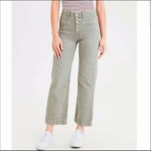 American eagle wide legged cropped jeans